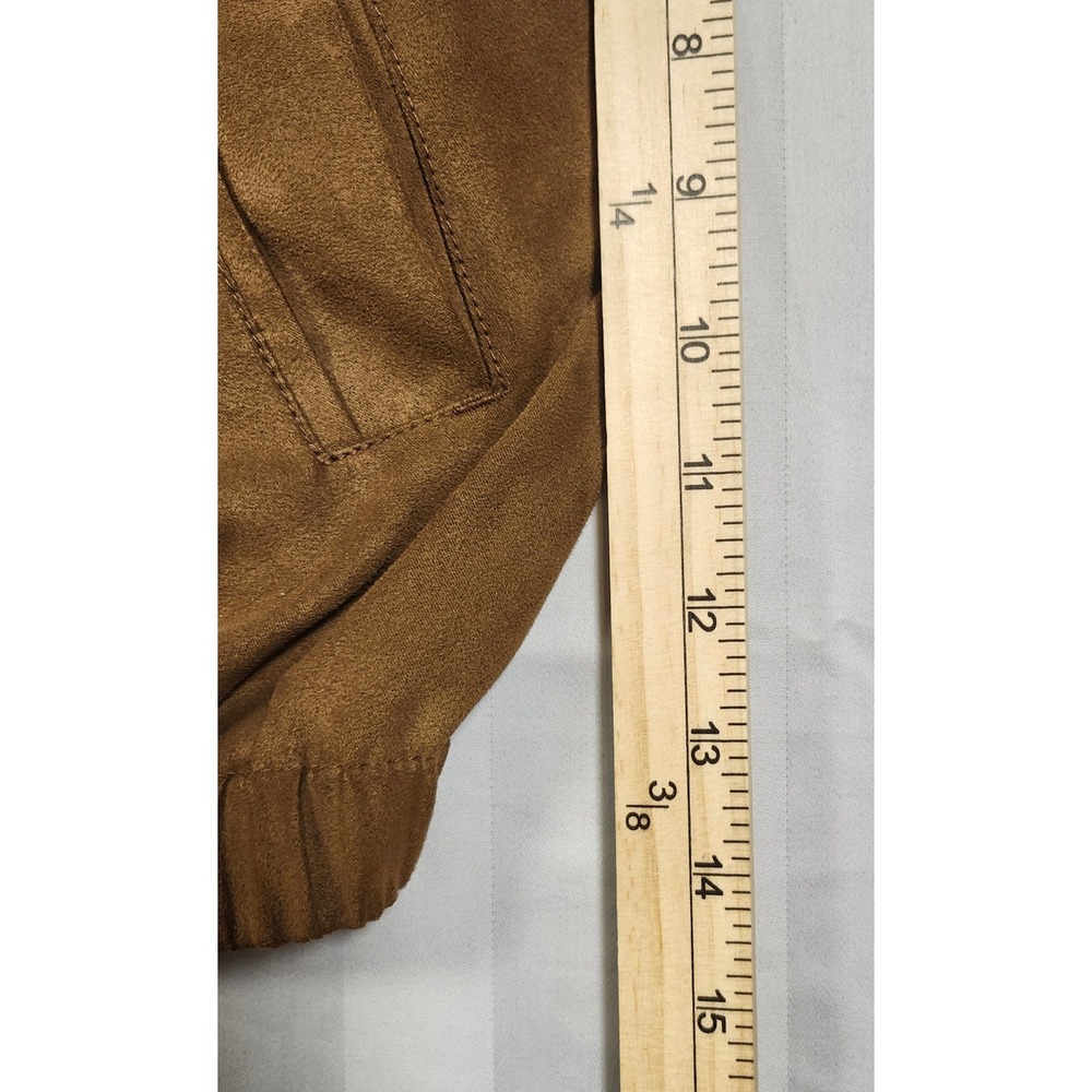 Cutter & Buck Mens Faux Suede Bomber Golf Jacket Tan Brown Full Zip XXL - Picture 7 of 11